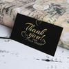 30/50PCS Black Gold Kraft Paper Cards Thank You For Your Order Card For Small Shop Gift Decoration Appreciate  Card For Business