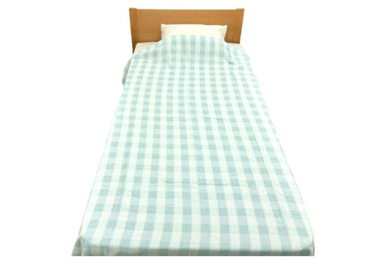 

Nishikawa Single Cotton Towel 140 x 190 Check Pattern Blanket, cm, Blue-Green (N-FR050300)