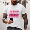 Men's Quirky Casual Loose Fit Letter Print T-Shirt for Daily Wear