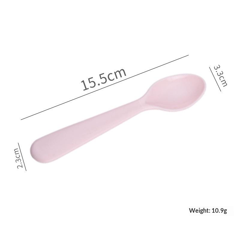 1/2/4Pcs Simple Children Tableware Plastic Baby Feeding Spoon Toddler Training Eating Utensils For Dessert Fruit