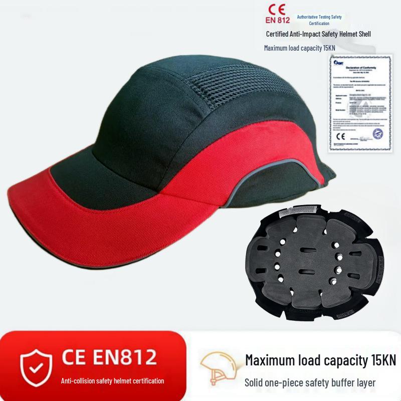 Căciulă de siguranță ușoară, respirabilă, din bumbac, cu căptușeală ABS - Rezistentă la impact și cădere