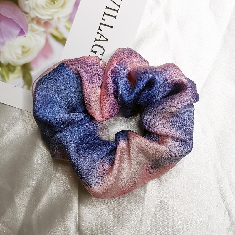 Lystrfac Solid Color Slik Padded Pleated Hairband for Women Fashion Scrunchy Headband Retro Hair Loop Female Hair Accessories