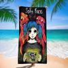 Sally Face Game Bath Towel Microfiber Soft Water Absorbing Breathable For Girl Kids Decorative Cartoon Beach Towel