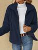 Autumn/Winter Women's Fur Plush Lapel Cardigan Short Coat