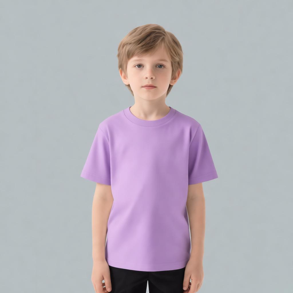 Children's Cotton Short-Sleeve Summer T-Shirt with Printed Design - Ideal for Activities and Class Uniforms