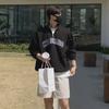 Trendy Retro Half-Zip Sweatshirt: American Brand, Embroidered, Versatile Loose Fit for Young Men, Perfect for Spring & Autumn.