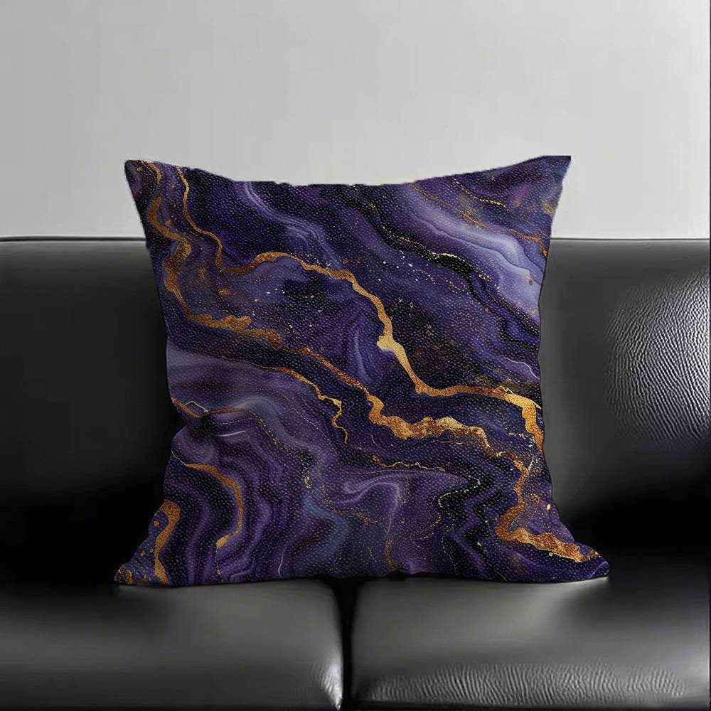 1pc Marble Pattern Pillow Case Fashion Square Pillowcase Bedroom Sofa Room Ins Decoration Leisure