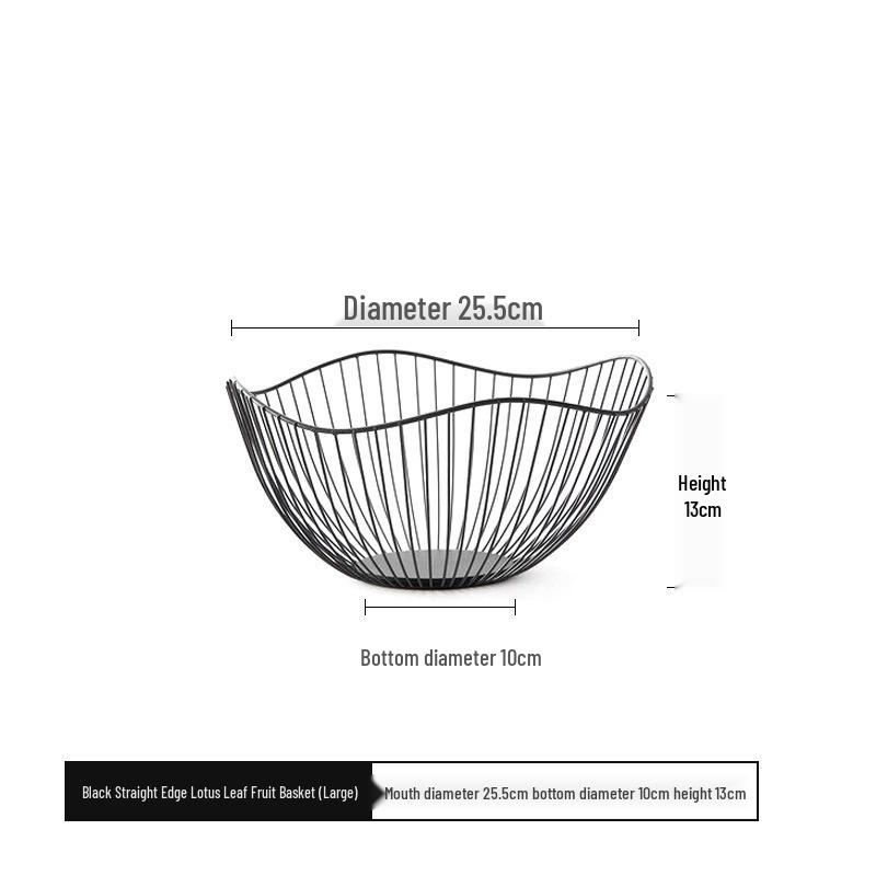 Coș Decorativ din Fier Forjat pentru Fructe și Gustări pentru Living