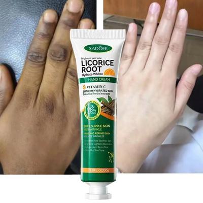 SADOER Vitamin C Licorice Hand Cream  Dark Knuckles Brighten Moisturizing Intense Stains Remover Melanin Corrector Products Hand Skin Care