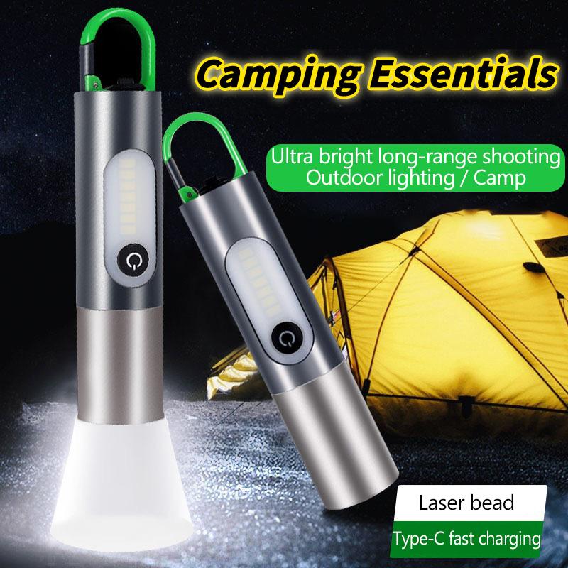 Zoomable Led Flashlight Powerful Rechargeable Tactical Flashlight Outdoor Tent Lantern Floodlight Torch For Camping Fishing Hunt