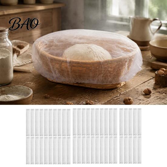 Kitchen Tools for Bread Making Non-woven Banneton Proofing Basket Liners, Disposable Stretchable Fermentation Covers, Fabric Liners Non Stick