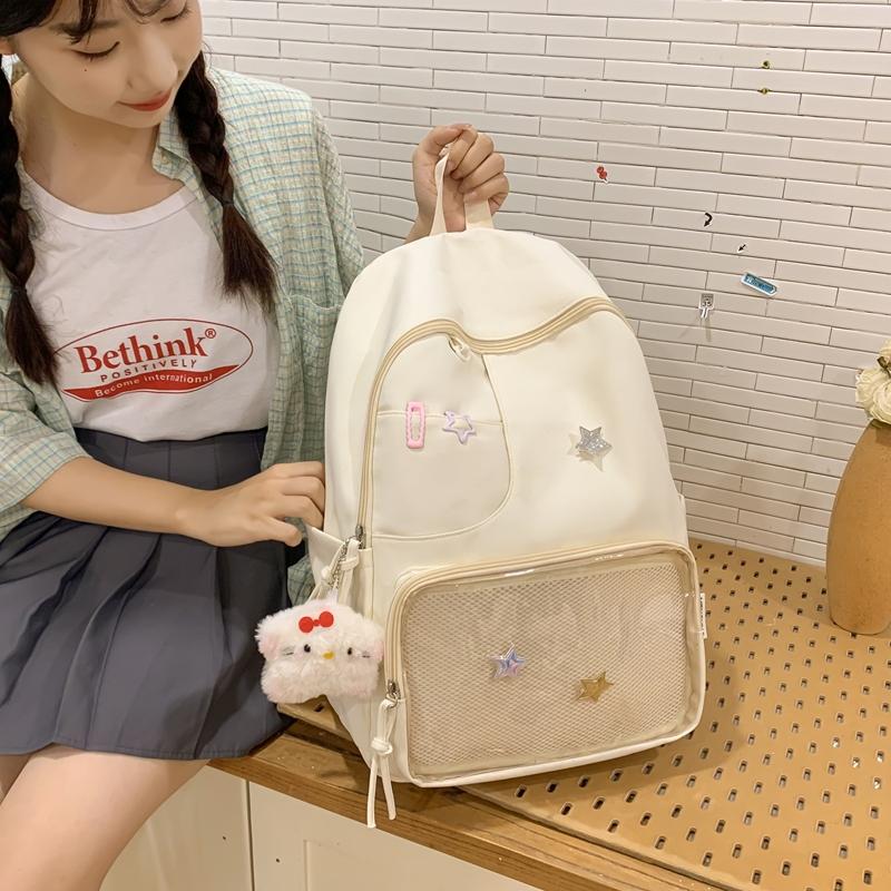 Transparent Large Capacity Student School Bag College Style Women's Backpack