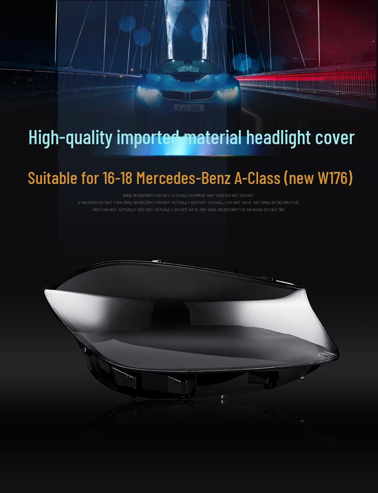 Fits 16-18 Mercedes-Benz A-Class W176 Headlight Lens, Cover, and Shell Replacement