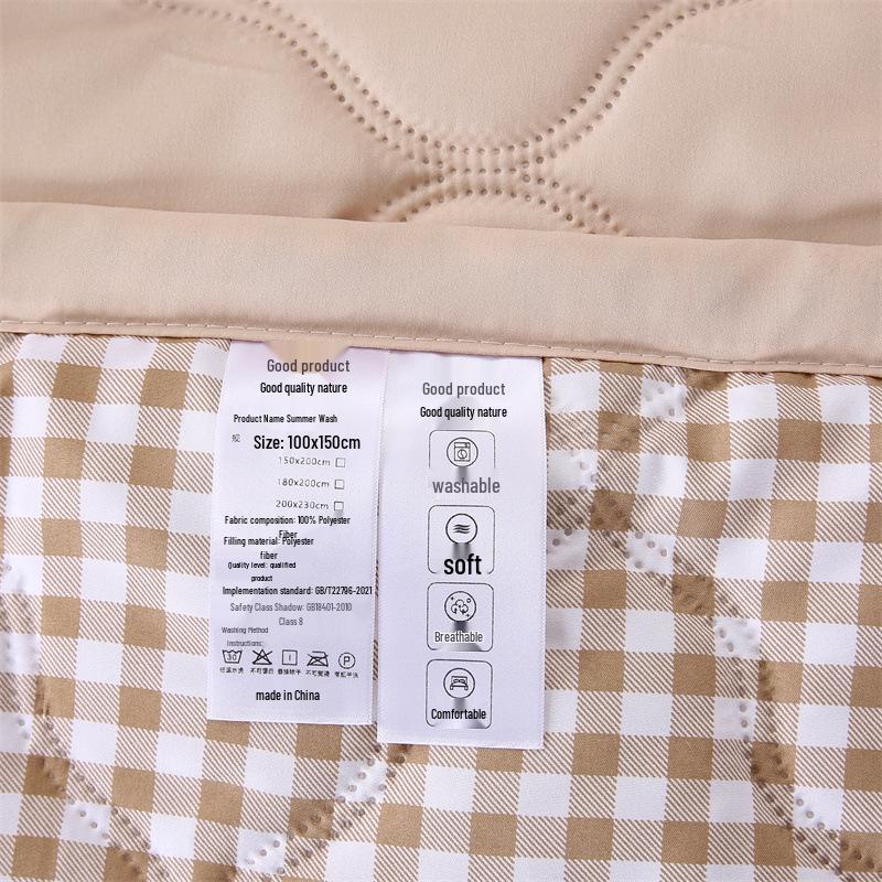 Washable Cotton Summer Cooling Quilt – Thin Gift Quilt for Air Conditioned Rooms
