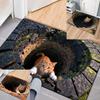 Non-slip Bathroom Carpet 3D Flat Bedroom Door Rug Creativity Optical Illusion Doormat Home Decor