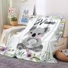Blankets Children Girls Boys Linen Wool Blankets Personalized Family Friends Flannel Blankets Gifts