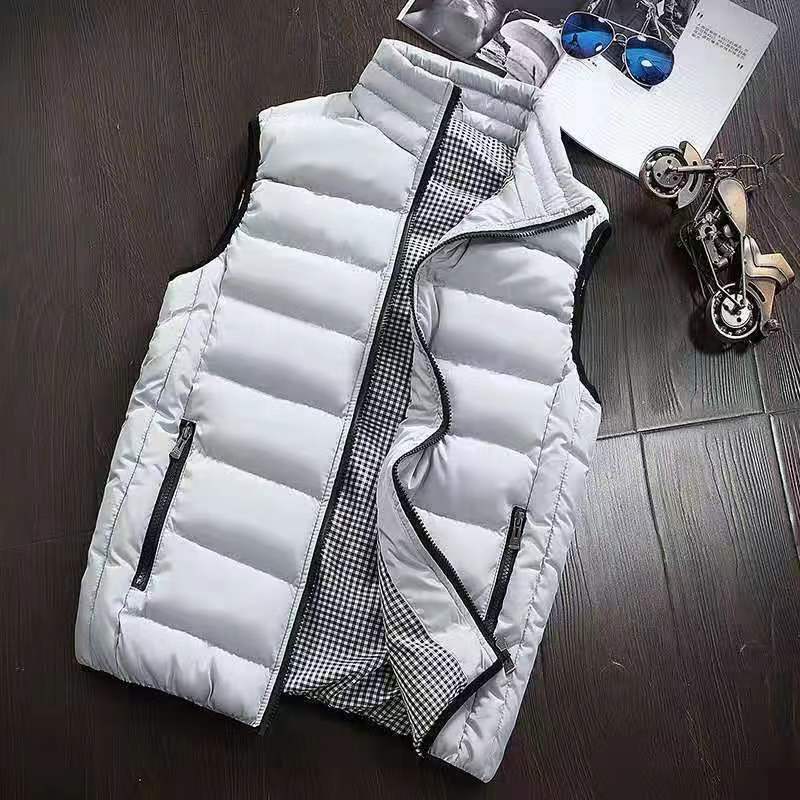 Men Vest Windproof Vest Men Jacket Sleeveless Vest Winter Jacket Casual Coat Men Cotton Warm Thicken Waistcoat Thick Gilet