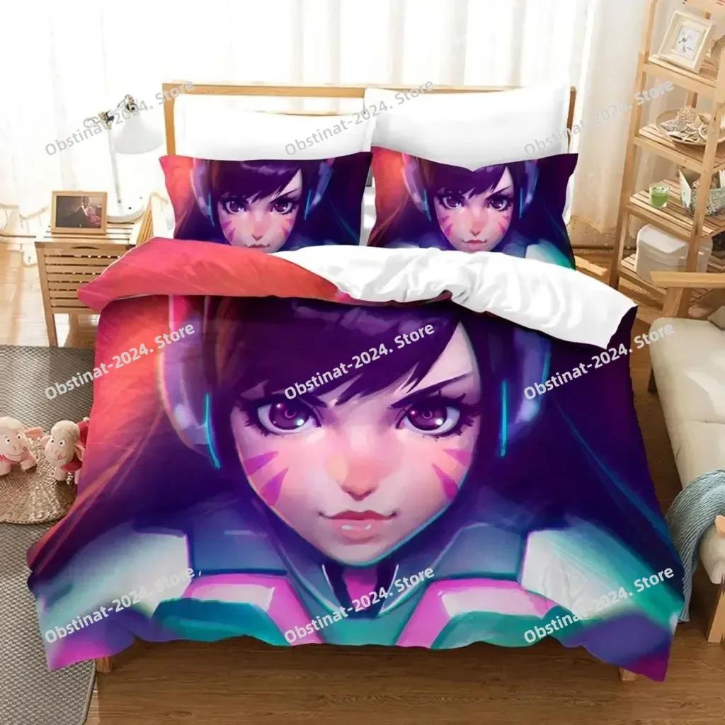 3D Anime Overwatch Widowmaker Beding Set Printed Bed Linen Set With Pilowcase Soft Duvet Cover Soft Single Double Quen Super King-Sized Dimensionsd