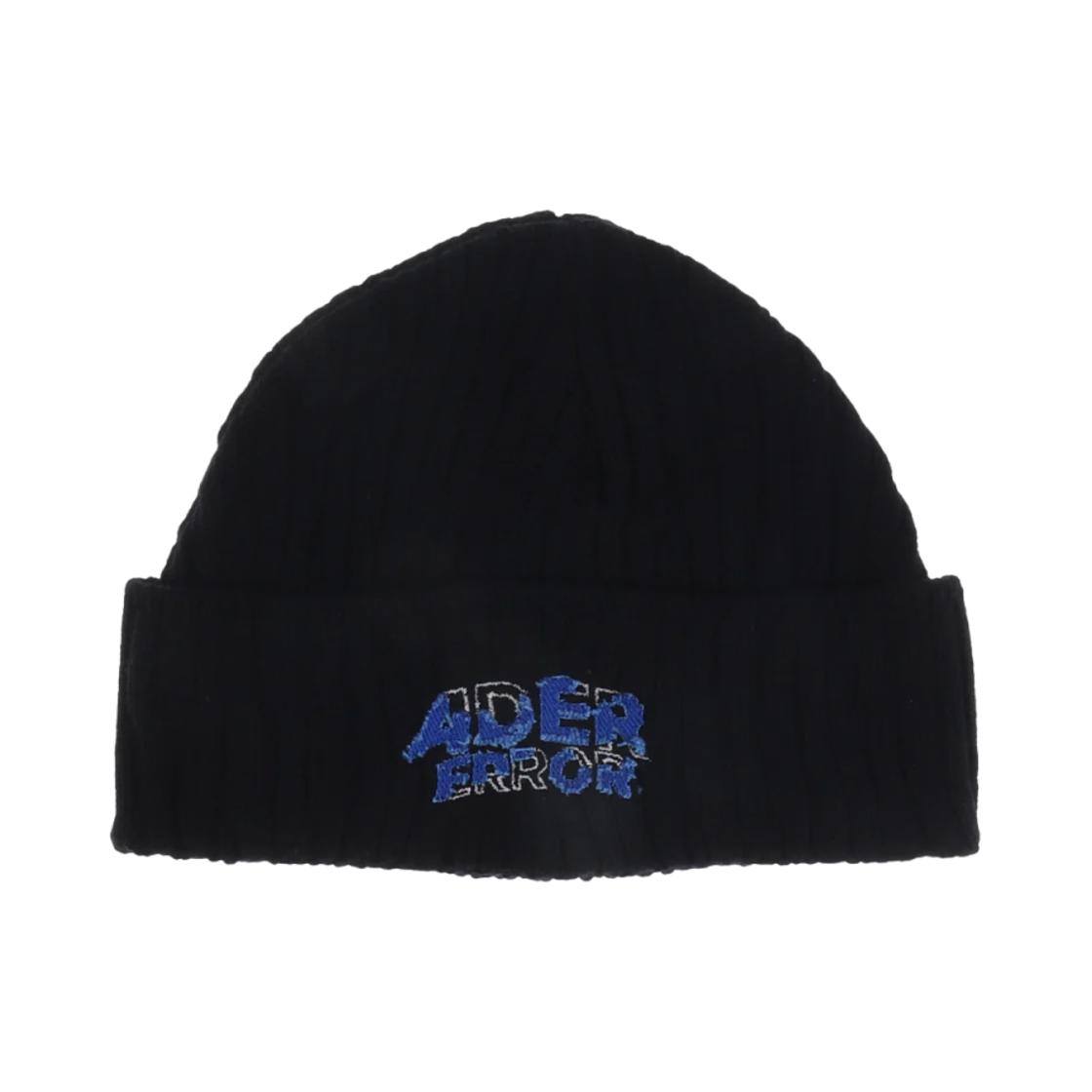 ADERERROR Edca Logo Beanie Noir ONE SIZE