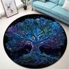 Runder Vintage-Teppich 'Baum des Lebens' für Wohnzimmer und Schlafzimmer Eleganter rutschfester Teppich Stilvolle dekorative Bodendekoration Perfektes Geschenk