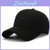 Spring Autumn Cotton Baseball Cap With Embroidered Star Pattern For Outdoor Sun Protection