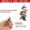 2D Puppy Pendant Decoration, Puppy Backpack Double Sided Acrylic Pendant, Car Rearview Mirror Decoration Pendant
