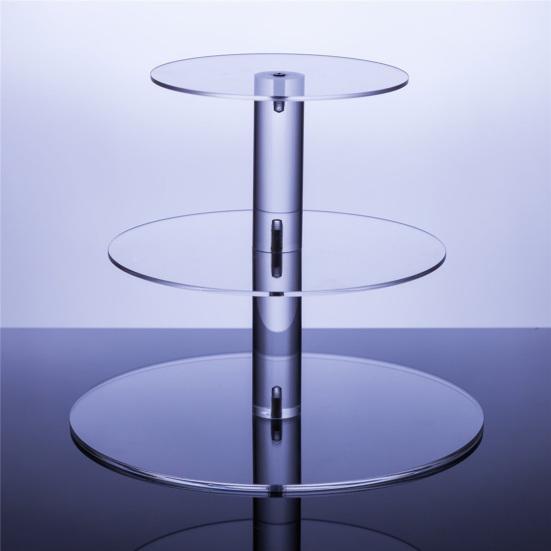 1 Set Cake Stand 3/4 Layers Transparent Round Large Capacity Easy Installation Acrylic Party Cupcake Tower Holder Wedding Supplies