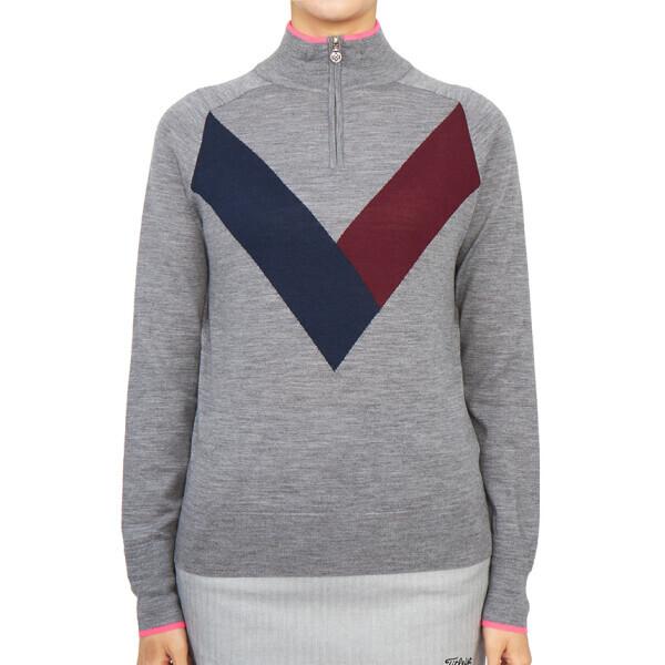 

G Fore Women S Golf Half Zip Wool Sweater hGr G4lf22S06a M