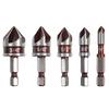 Hole Opener Chamfer Drill Bit Hex Shank Woodworking Chamfering Tool 82° Countersink Precise Multi-Size Countersink Bits