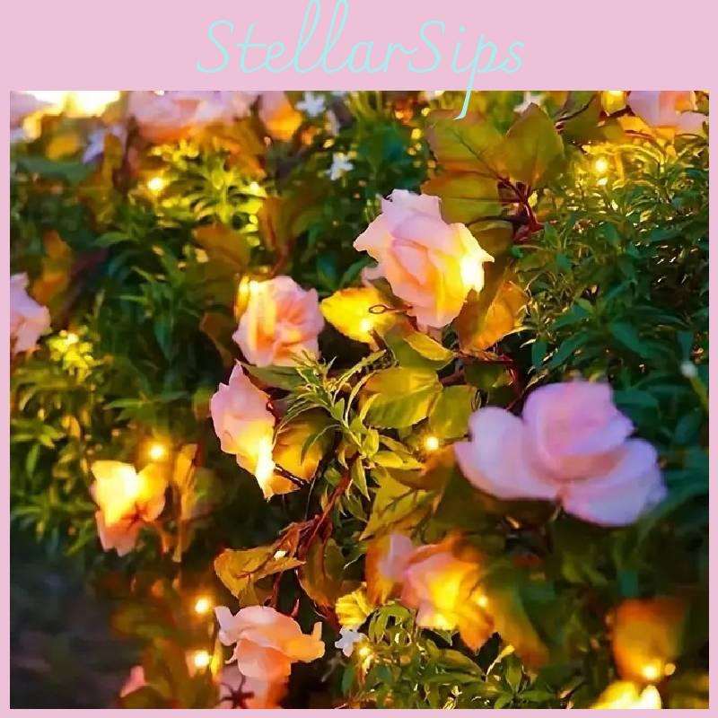 Romantic Led Rose Vine Lights In Warm White For Weddings And Special Occasions