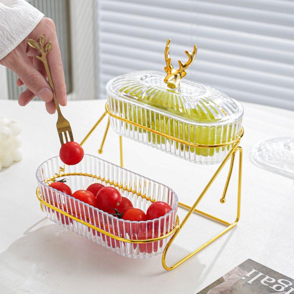 With Lid Fruit Tray Transparent Storage Can Kitchen Supplies Snack Storage Box  Candy
