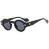 Round Sunglasses Men Punk Double Color Shades UV400 Retro Rivets Decoration Women Trending Sun Glasses Clear Lens Frame