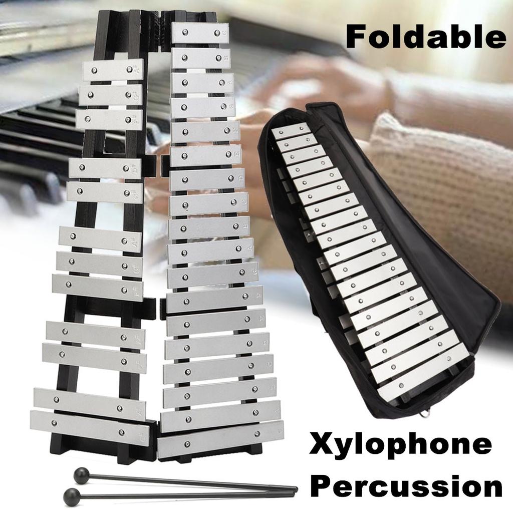 Buy Foldable 30 Notes Xylophone Percussion Glockenspiel Vibraphone