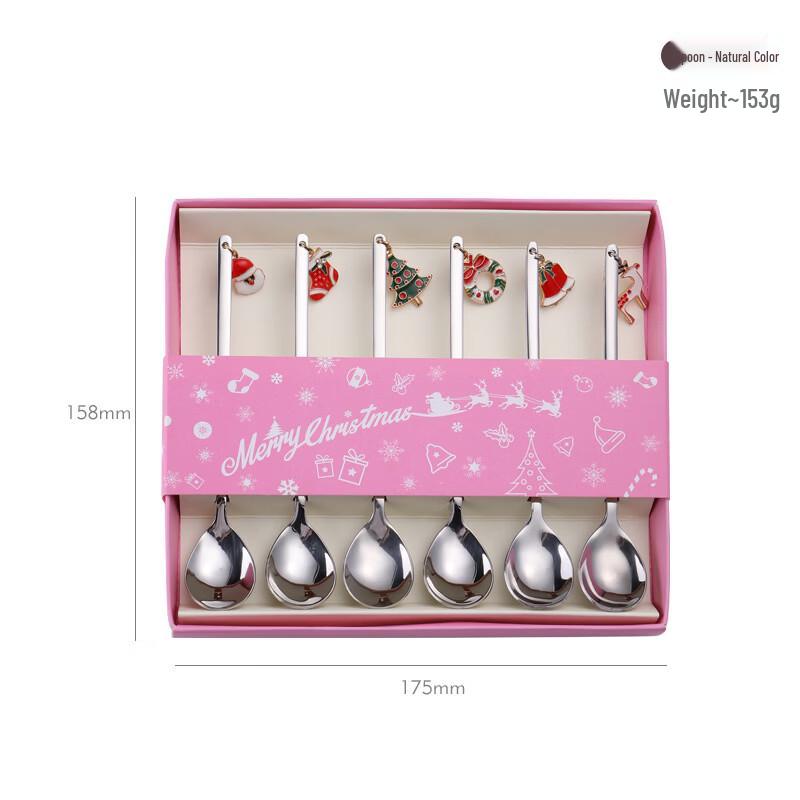 

European Style Stainless Steel Christmas Spoon Set