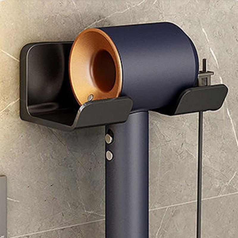Non-perforated Hair Dryer Rack Bathroom Storage Rack Simple and Seamless Wall-mounted Bathroom Hair Dryer Support Rack