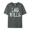 Funny Lag Kills Video Game Pc Hardcore Gamer Mens Clothing Breathable Vintage T Shirts Punk Style Tee