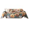 1pc Vintage Oil Painting Style Woven Sofa Cover Scratch-Proof, Suitable for All Seasons, Applicable To Bedroom and Living Room Home Decoration