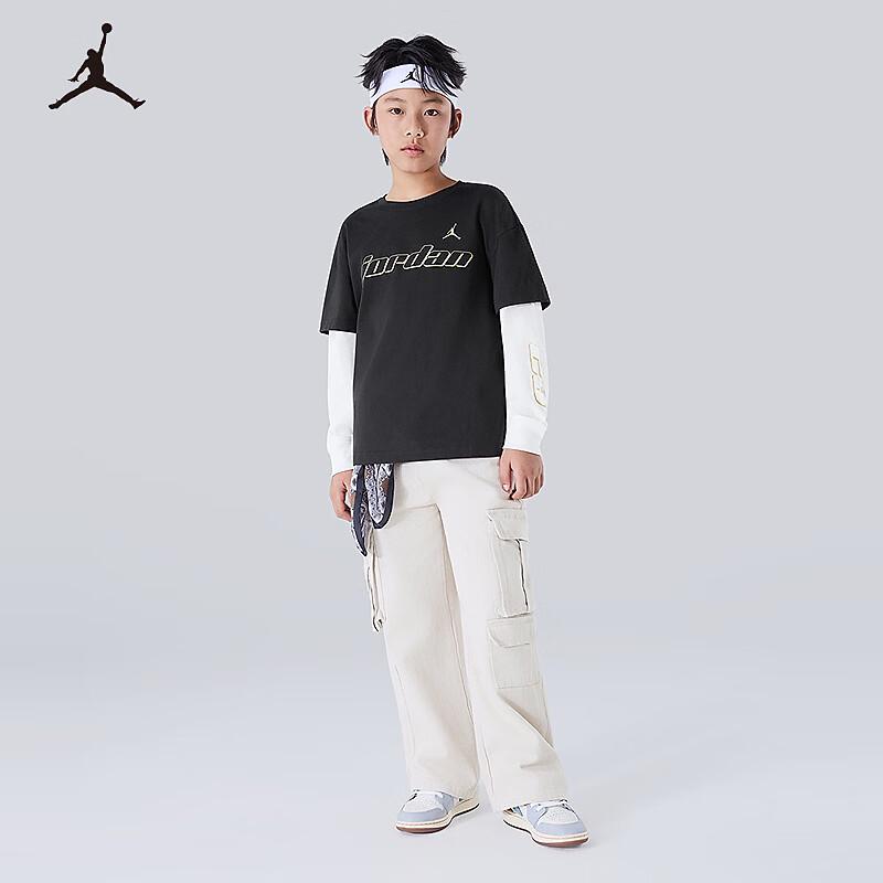 Jordan AJ Boys' Faux Two-Piece Long Sleeve T-Shirt