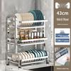 304 Stainless Steel Multi-functional Dish Drying Rack for Plates and Bowls