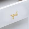 2Pcs Bowknot Cabinet Pull Handle Brass Knobs for Drawer Wardrobe Dresser Cupboard Decorative Furniture Hardware