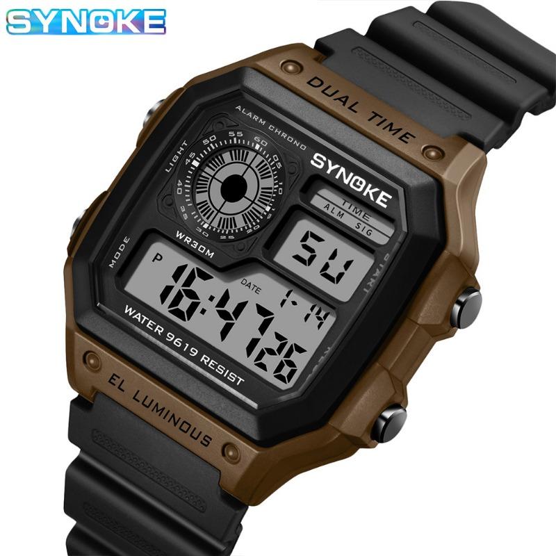 Top Brand New Square Classic Student Watch Electronic Watch Waterproof Sport Men's Retro Square Watch