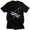 Custom Wildlife Animal Dragonfly T Shirt for Men 100% Cotton Tshirt Leisure Tee Short Sleeves T-shirts Clothing