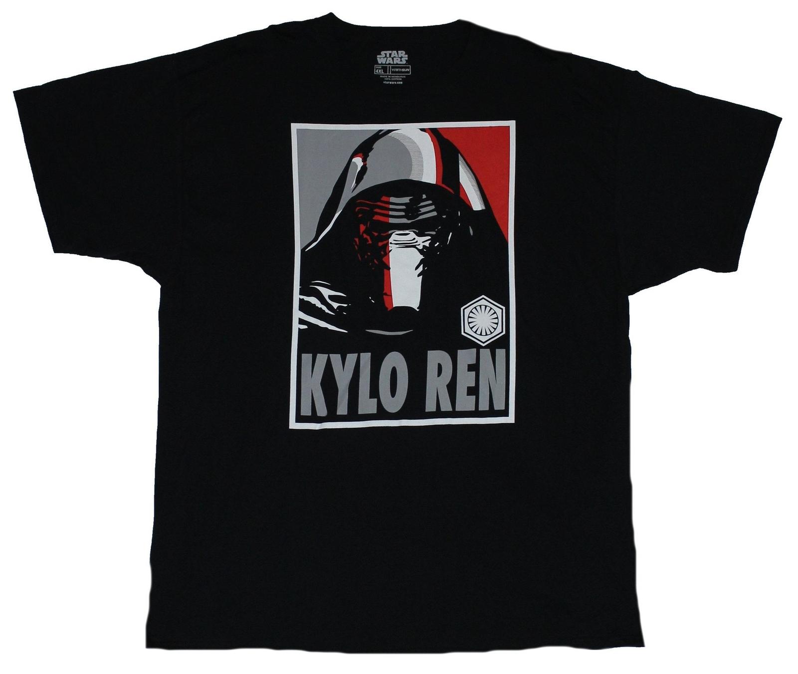 Star Wars Force Awakens Mens T-shirt Kylo Ren Campaign Styed Poster Image S