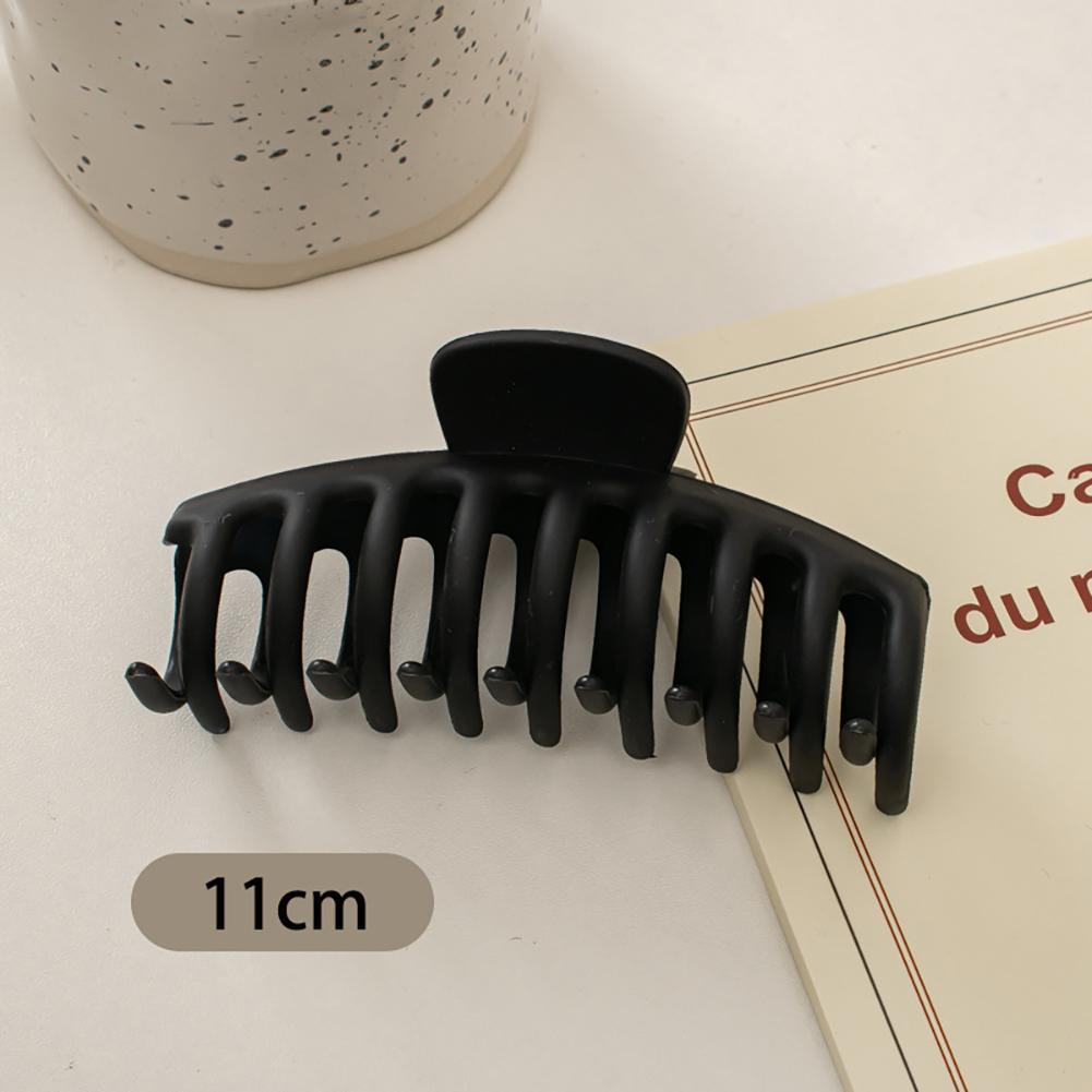 Simple Black Frosted Hairpin Hair Claw Clip Solid Color Multishaped Durable Headwear Hair Clip Hair Accessory for Women