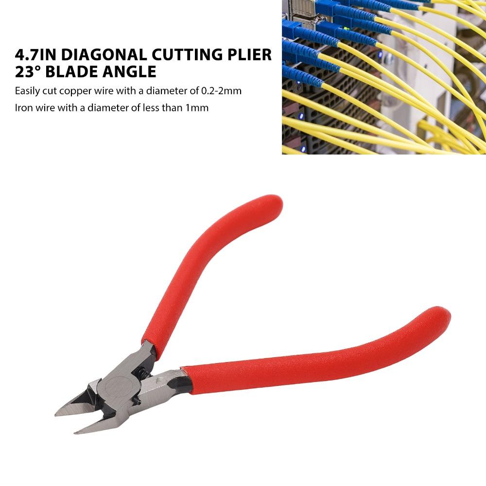 Chrome-Vanadium Steel Side Cutters Reset Spring Wire Cutting Pliers  For Electronics Repair