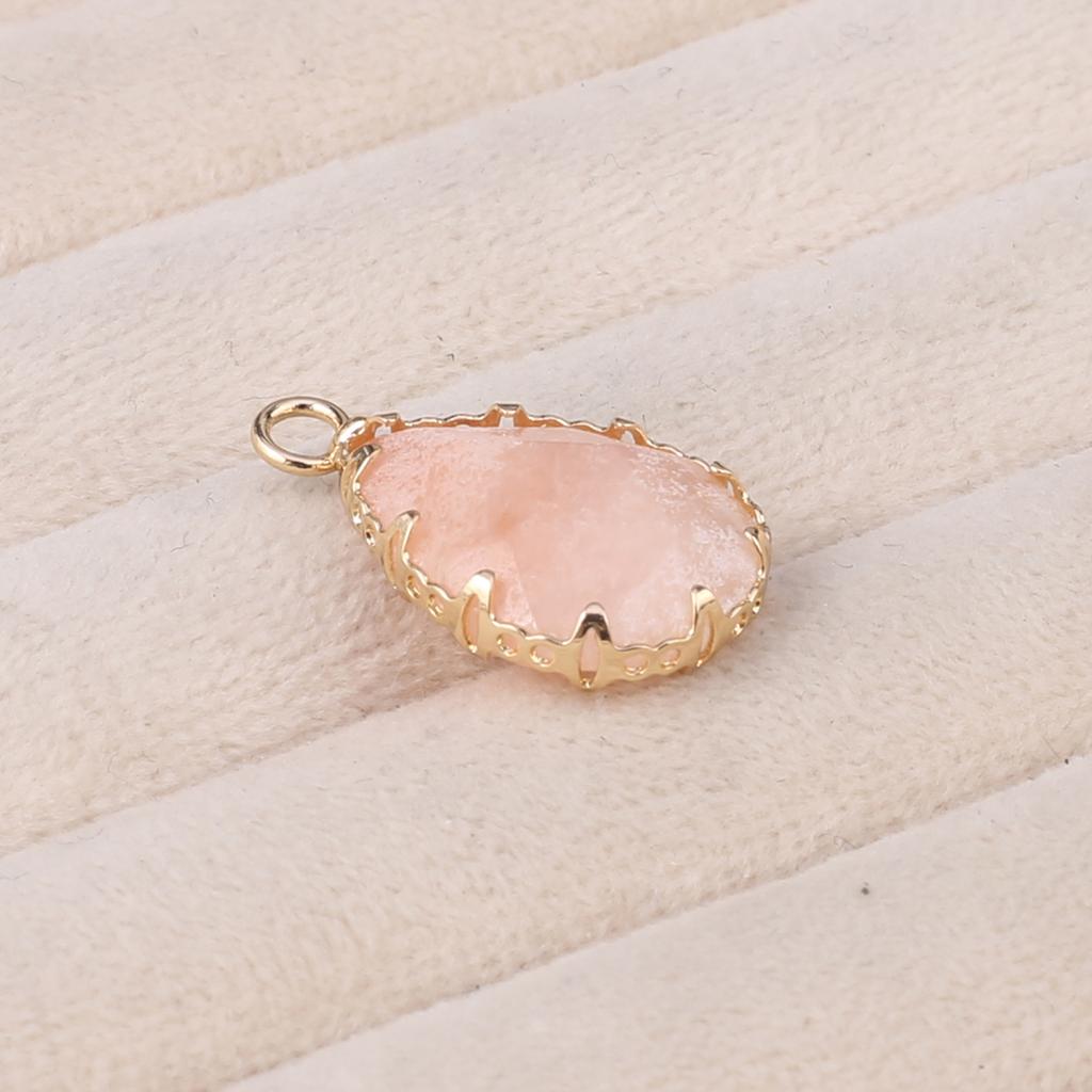 2 Stücke Naturstein Kleine Anhänger Tropfenförmigen Facettierten Anhänger Für Schmuck Machen DIY Halskette Ohrringe Armband Zubehör