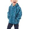MH500 QUECHUA Waterproof Breathable Full Print Hooded Jacket Dark Prussian Blue/Blue Small and Medium Children.