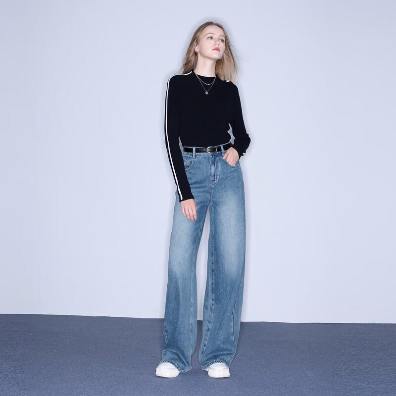 

Sancai Women s High-Waist Loose Fit 100% Cotton Denim Jeans XL