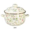 2/3/4/5/6L Household Saucepan with Lid Enamelled Steel Cooking Pot Heat Resistant Multi-Purpose Big Chubby Stew Soup Pot