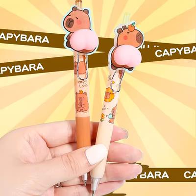 Γελοιογραφία Capybara Butt Pressing Neutral Pen Funny στυλό γραφής Γρήγορο στέγνωμα Ομαλό στυλό Kawaii Αισθητική γραφική ύλη
